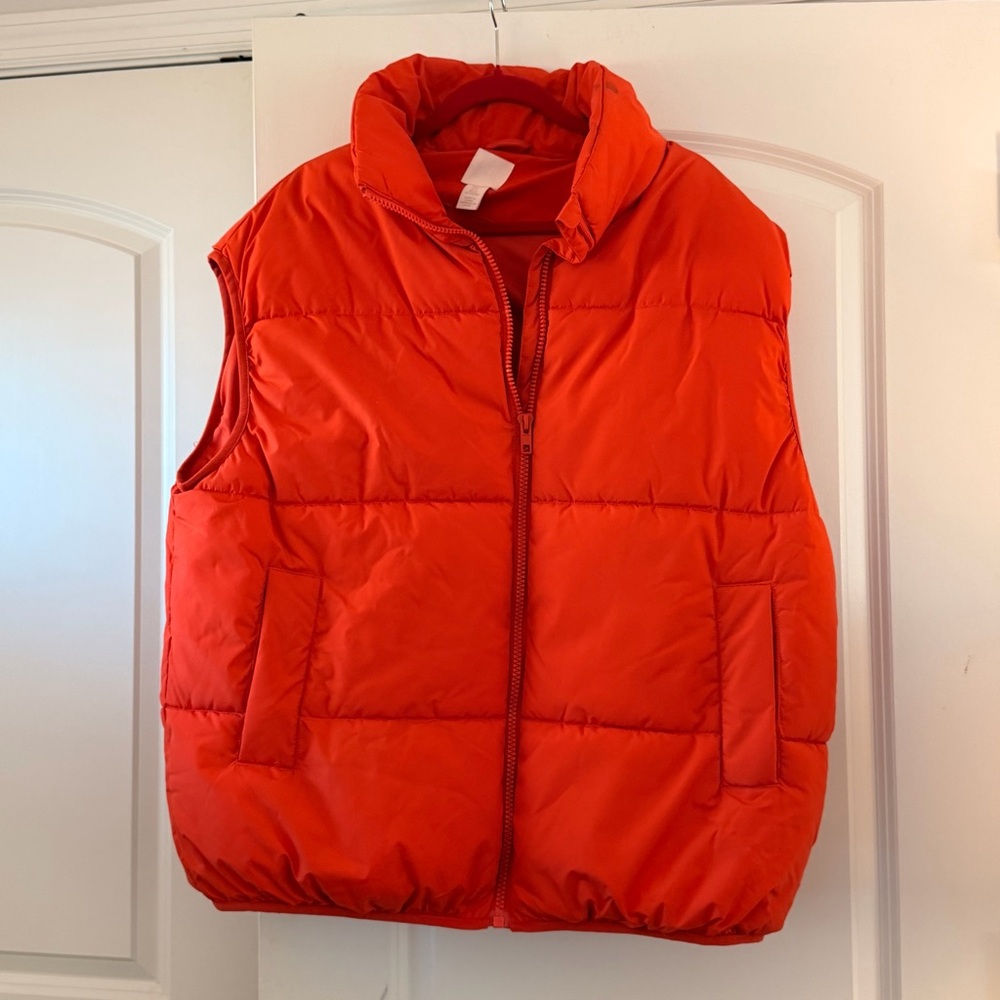 H&M Bright Orange Puffer Vest